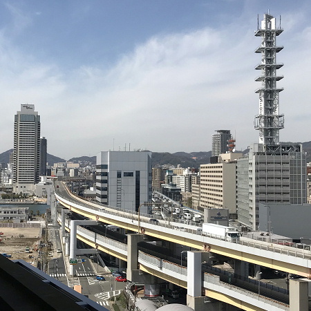 神戸税関屋上から見た神戸の景色(北西側)
