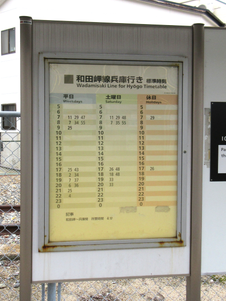 JR和田岬駅の時刻表